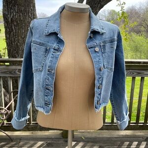 KanCan Blue Jean Cropped Jacket